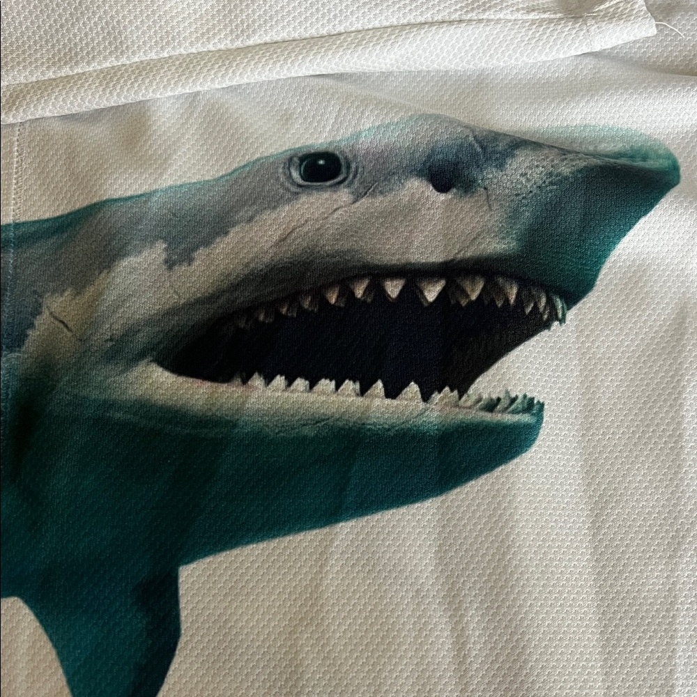 Kids White Shark Rashguard - Picture 2 of 5